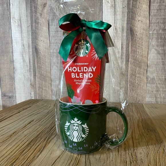 STARBUCKS Christmas Set Fa La La Mug and Coffee - Picture 1 of 5